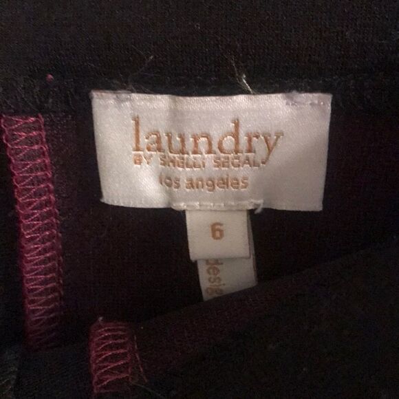 laundry by Shelli Segal Maroon and Black Skirt - 6 - Picture 5 of 7